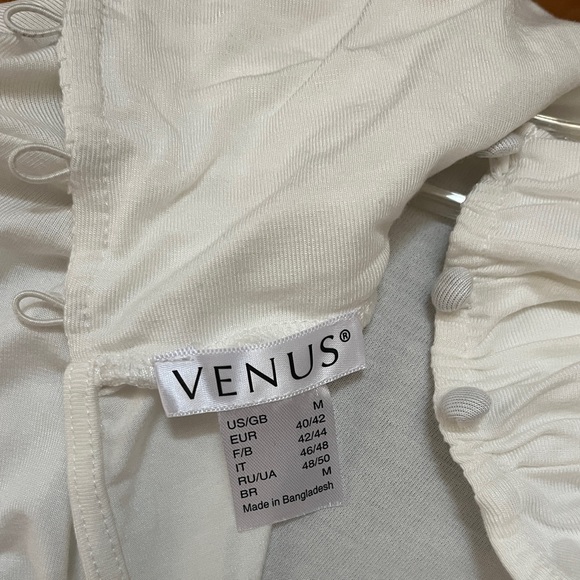 VENUS Turtleneck | Cream | M | Button Neck closure creates Beautiful Keyhole - Picture 6 of 10